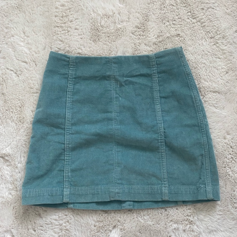 Corduroy mini skirt